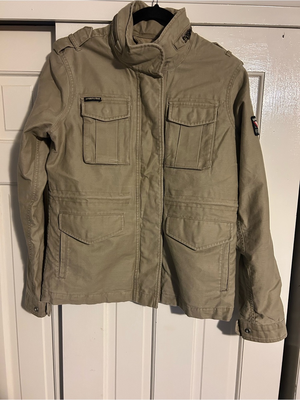Superdry Women's Utility Jacket in Khaki Size 6